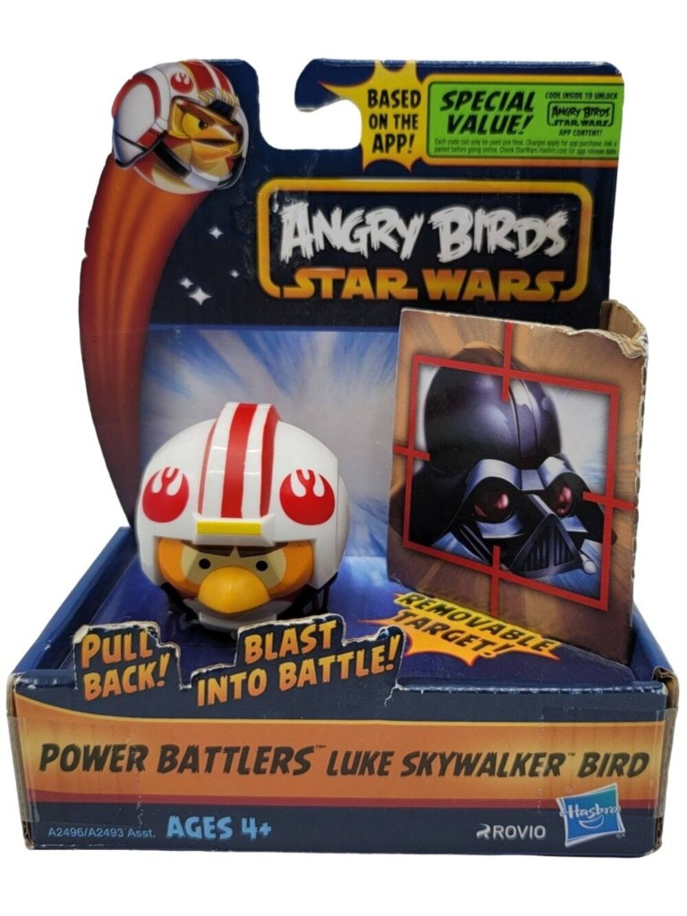 Angry Birds Star Wars Power Battler Luke Skywalker Bird Pull Back Knock Down NEW
